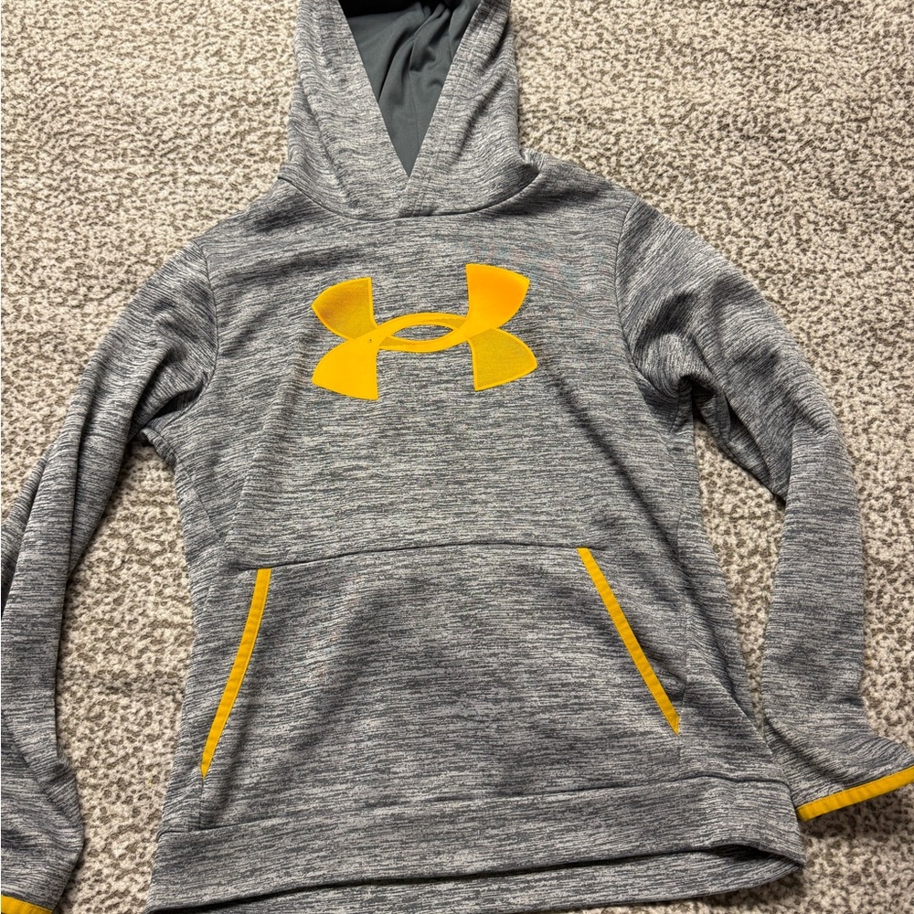 Under Armour Gray and Yellow Athletic Hoodie